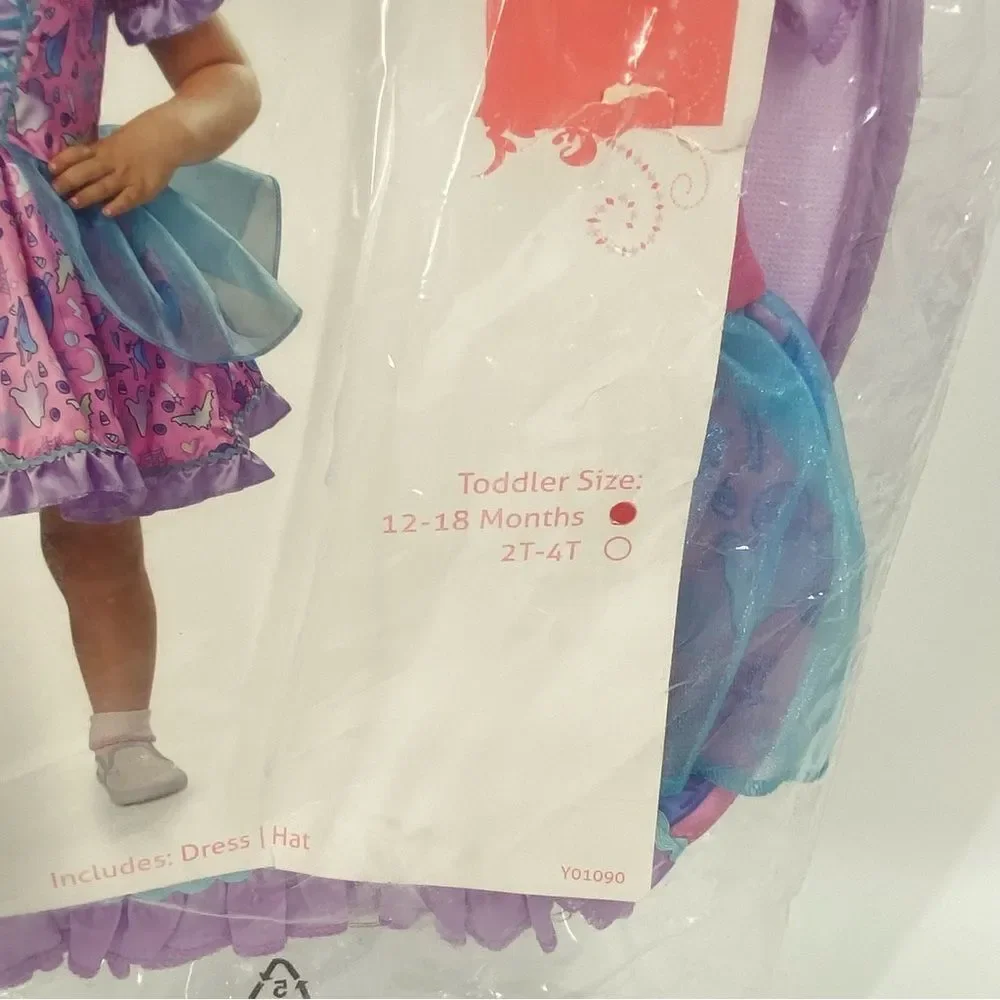 Purple and Blue Witch Costume for Halloween Toddler 12-18 Months